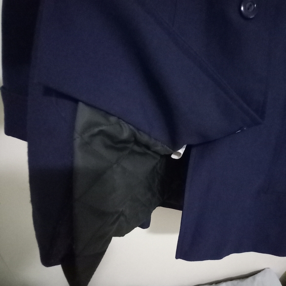 AB Abbmoore XL 16 Vintage Overcoat Jacket in Darkest Navy Blue - Picture 7 of 13